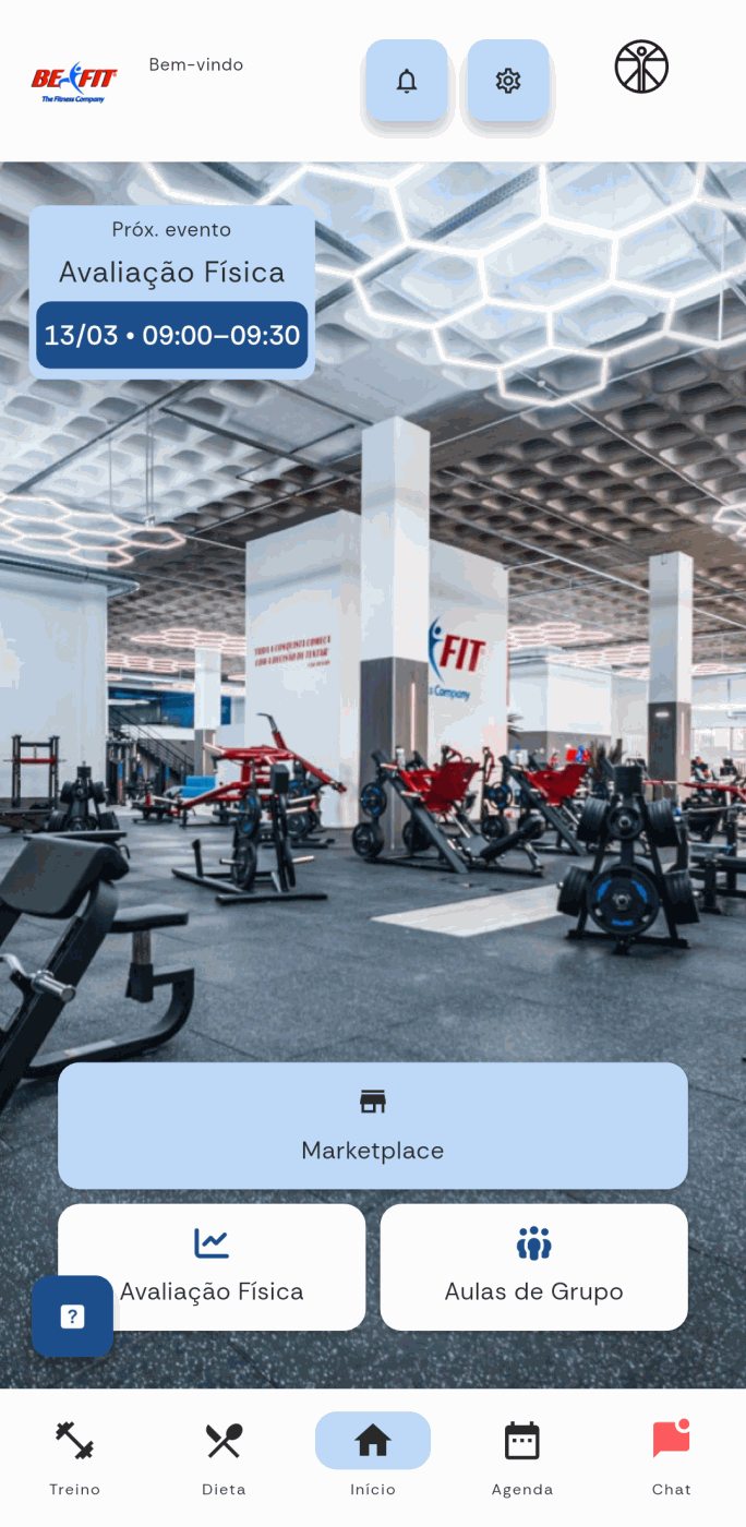 App Be-Fit — plano de treino